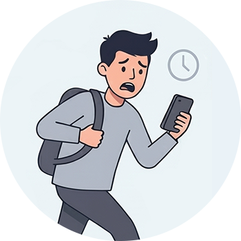 忙しくて何度も通う時間がない